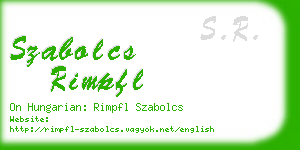 szabolcs rimpfl business card